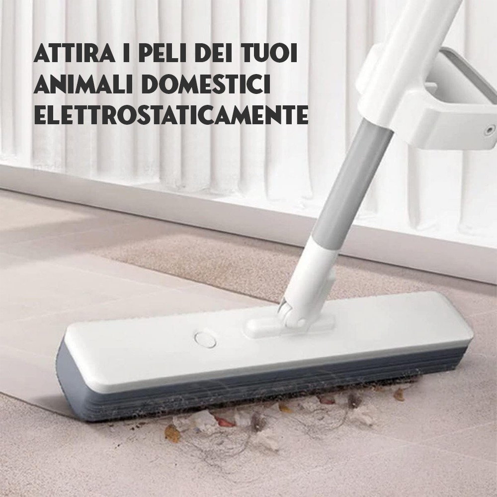 Space Mop 4-in-1: Scopa, Lavapavimenti, Lava e Asciuga Pavimenti - Pulizia Efficiente e Veloce, Adatta a Tutti i Tipi di Pavimenti (Space Mop, BLU)